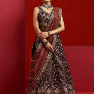 Ethnic Motif Embroidered Ready to Wear Lehenga & Padded Blouse With Dupatta
