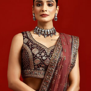 Ethnic Motif Embroidered Ready to Wear Lehenga & Padded Blouse With Dupatta