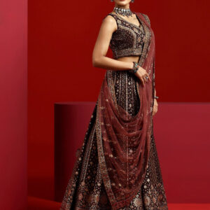 Ethnic Motif Embroidered Ready to Wear Lehenga & Padded Blouse With Dupatta